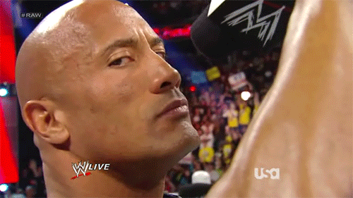 The Rock does the People's Eyebrow on Make a GIF